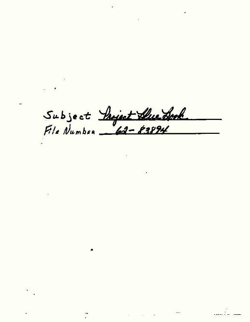 Project Blue Book Project Blue Book
